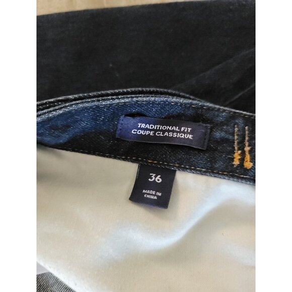 Land's End Square Rigger Blue Jeans Men's Size 36 X 28 Traditional Fit - Picture 5 of 12